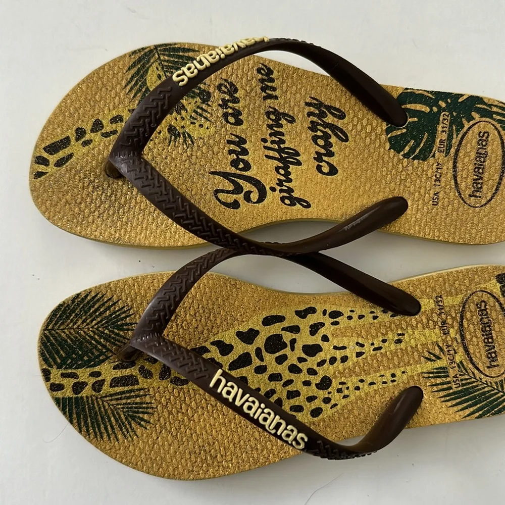 Havaianas Giraffing Me Crazy Giraffe‎ Flip-Flops kids 13/1 sandals